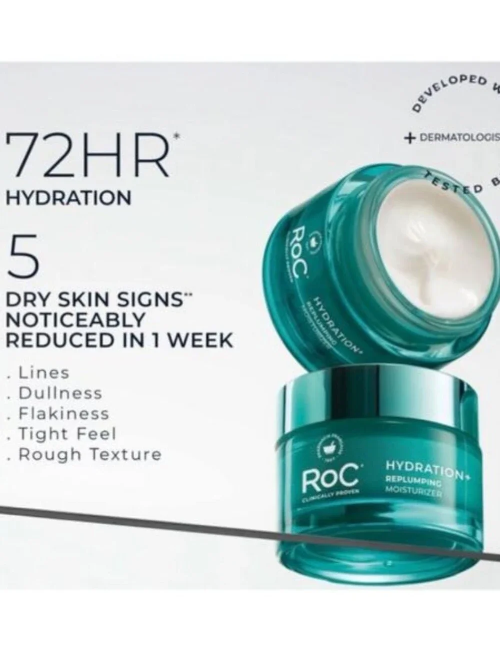 NEW ROC Advanced Hydration + Water Cream 1.7 oz. 48g.